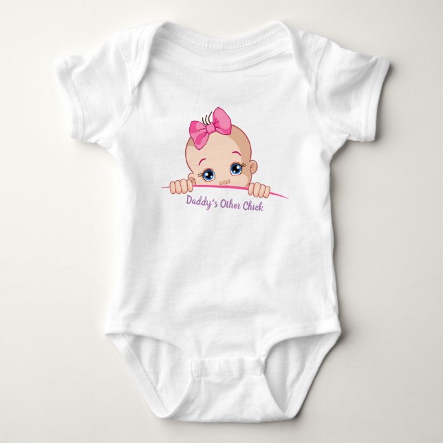 Daddy's Other Chick Baby Bodysuit (Front)