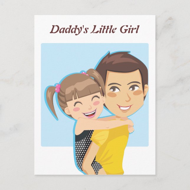 Daddy's Piggyback ride Postcard (Front)