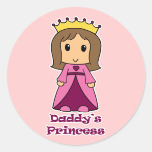 Daddy's Princess Classic Round Sticker