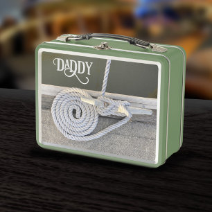 Daddy's Sailor Cleat Hitch Metal Boater Lunchbox