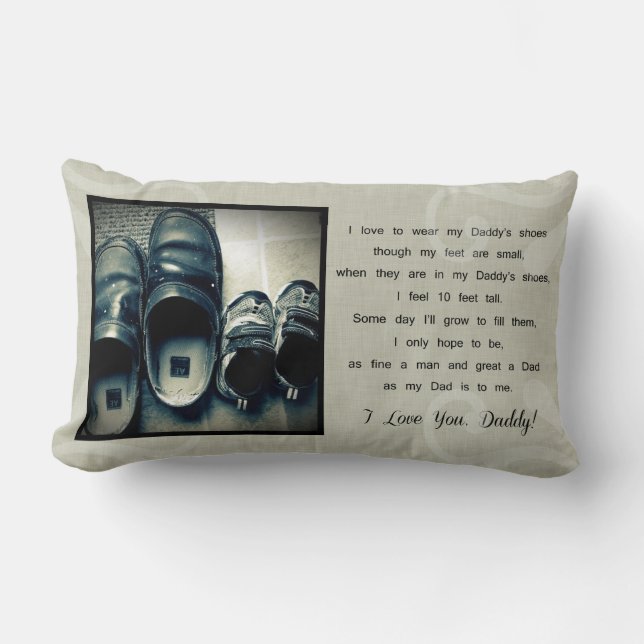 Daddy's Shoes Pillow (Front)