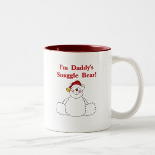 Daddy's Snuggle Bear Tshirts and Gifts Two-Tone Coffee Mug