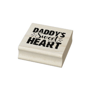 Daddy's Sweet Heart  Rubber Stamp