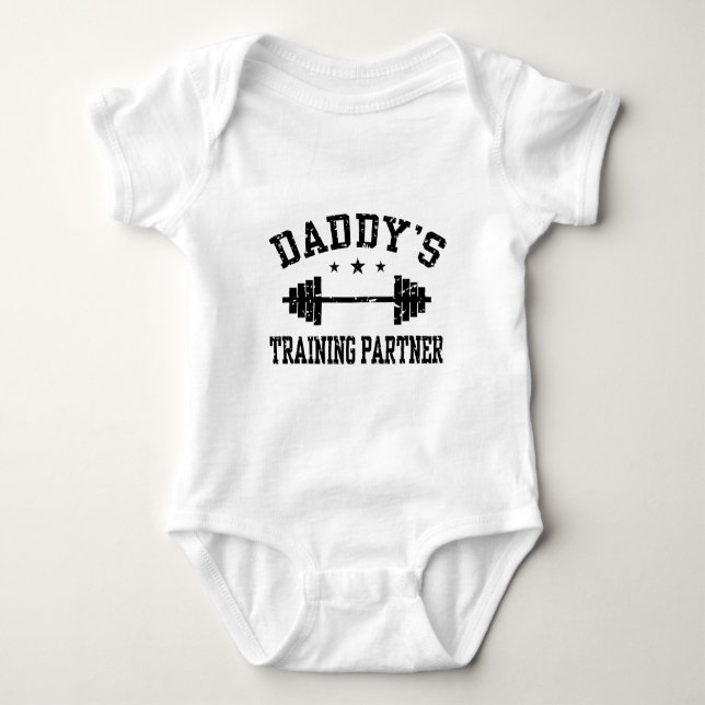 Daddy's Training Partner Baby Bodysuit (Front)