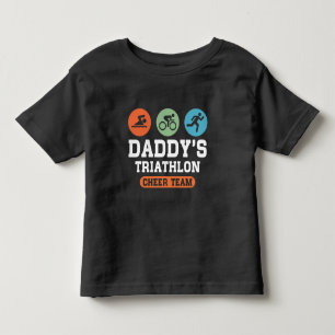 Daddy's Triathlon Cheer Team Toddler T-Shirt