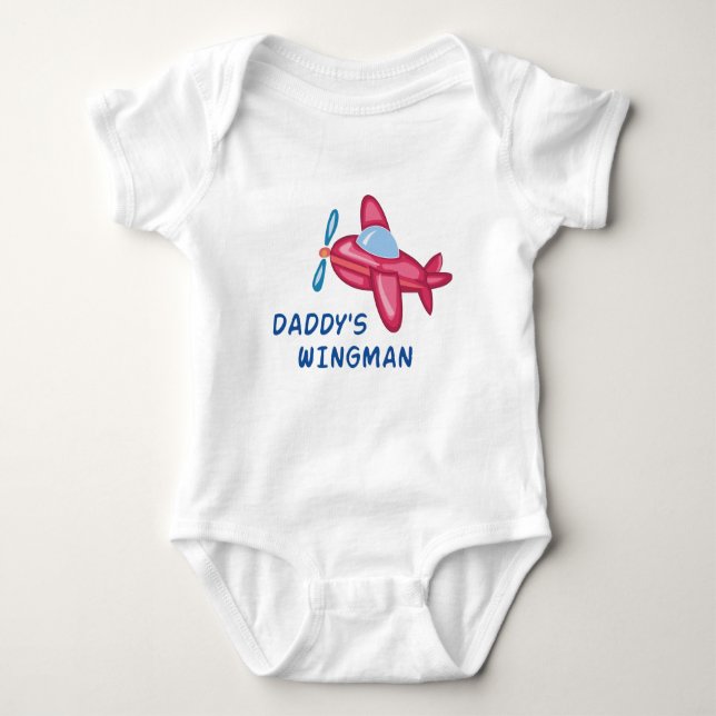 Daddy's Wingman Baby Bodysuit (Front)