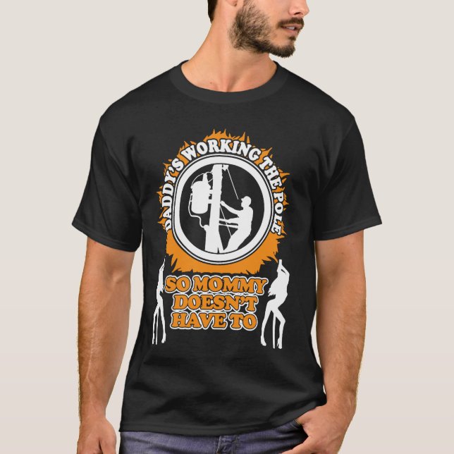 Daddy's Working The Pole T-Shirt (Front)