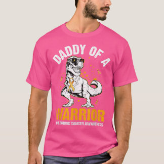 Daddysaur Of A Warrior Childhood Cancer Awareness T-Shirt