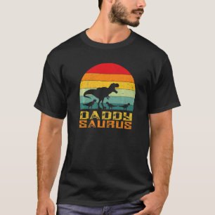 Daddysaurus Dad Dino Fathers Day Men Dinosaur Rex T-Shirt