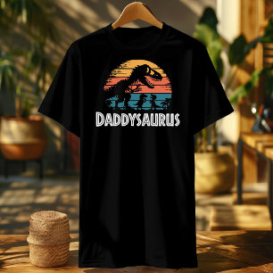 Daddysaurus dad Fathers Son Trex Dinosaur matching T-Shirt