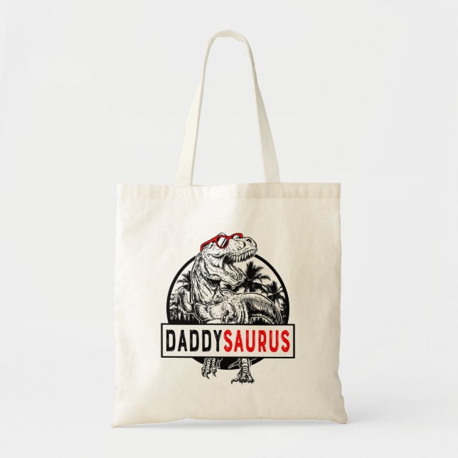 Daddysaurus Daddy Saurus T Rex Father's Day 1WH1 Tote Bag (Front)