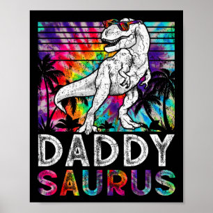Daddysaurus Dinosaur Daddy Saurus Family Matching Poster