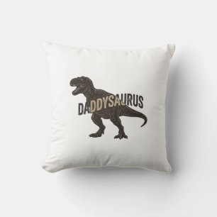 Daddysaurus Dinosaur Vintage Engraving Shirt Desig Cushion