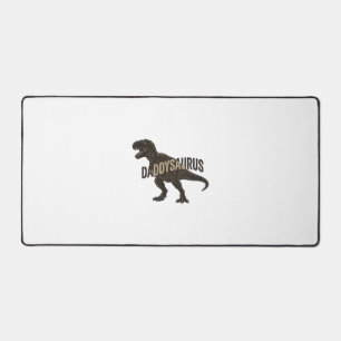 Daddysaurus Dinosaur Vintage Engraving Shirt Desig Desk Mat
