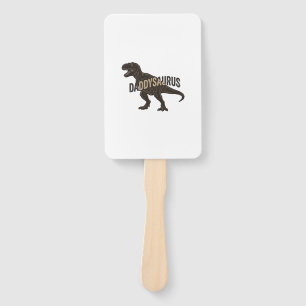 Daddysaurus Dinosaur Vintage Engraving Shirt Desig Hand Fan