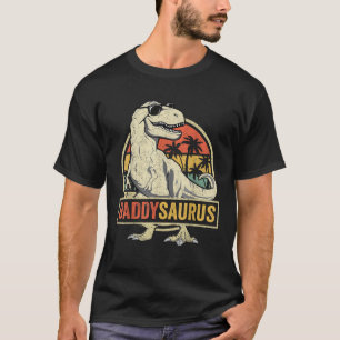 Daddysaurus Fathers Day Gift T Rex Dad Dinosaur T-Shirt