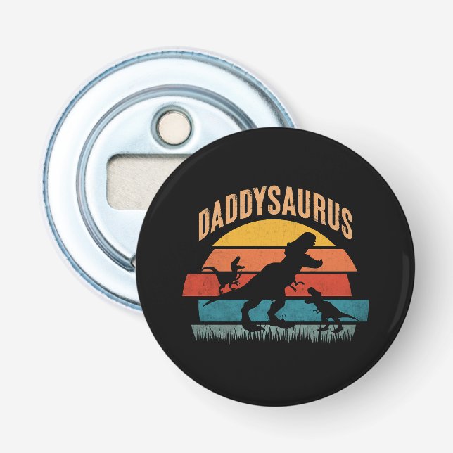 Daddysaurus - Fun Dinosaur Dad Design Bottle Opener (Front)