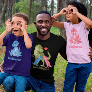 DaddySaurus Green T-Rex & Baby Girl Boy Dinosaurs T-Shirt