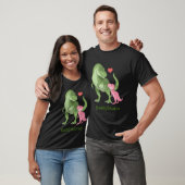 DaddySaurus Green T-Rex & Pink Baby Girl Dinosaurs T-Shirt (Unisex)