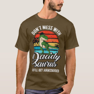 Daddysaurus Rex Dinosaur Daddy Rex Fathers Day Din T-Shirt