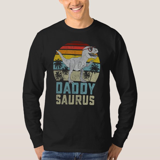 Daddysaurus Rex Dinosaur Daddy Saurus Family Match T-Shirt (Front)