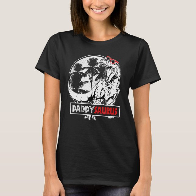 Daddysaurus Rex Dinosaur Daddy Saurus Fathers Day T-Shirt (Front)