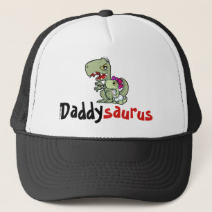 Daddysaurus T-Rex Baby Girl Father's Trucker Hat