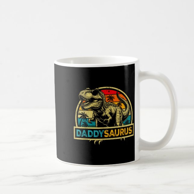Daddysaurus T Rex Dinosaur Daddy Saurus Family Mat Coffee Mug (Right)