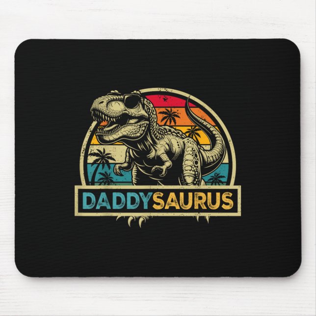 Daddysaurus T Rex Dinosaur Daddy Saurus Family Mat Mouse Mat (Front)