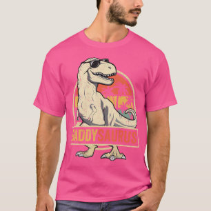 Daddysaurus T Rex Dinosaur Daddy Saurus Family Mat T-Shirt