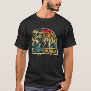 Daddysaurus T Rex Dinosaur Daddy Saurus Family Mat T-Shirt