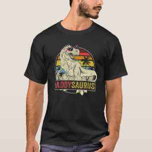 Daddysaurus T Rex Dinosaur Daddy Saurus Family Mat T-Shirt