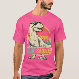 Daddysaurus T Rex Dinosaur Daddy Saurus Family Mat T-Shirt