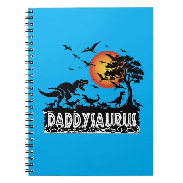 Daddysaurus T-Rex Funny Dinosaur Dad Gift  Notebook (Front)