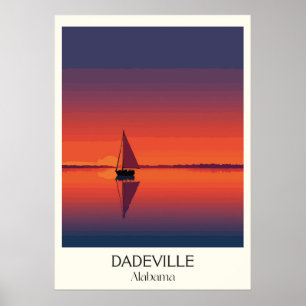 Dadeville Alabama Lake Sunset Sail Poster