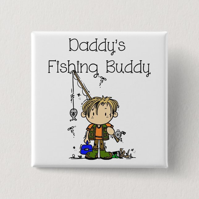 DADFISHINGBUDDY.png 15 Cm Square Badge (Front)