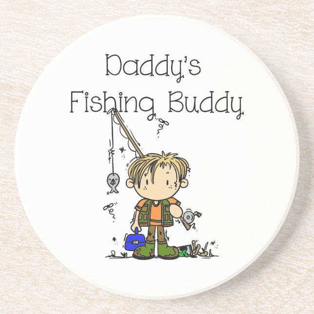 DADFISHINGBUDDY.png Coaster (Front)