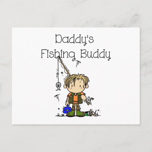 DADFISHINGBUDDY.png Postcard (Front)