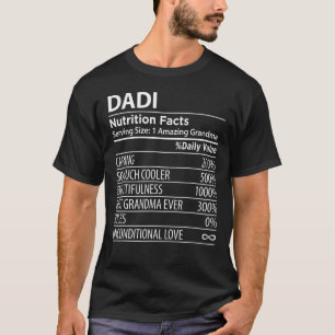 Dadi Nutrition Facts  Indian Grandma T-Shirt