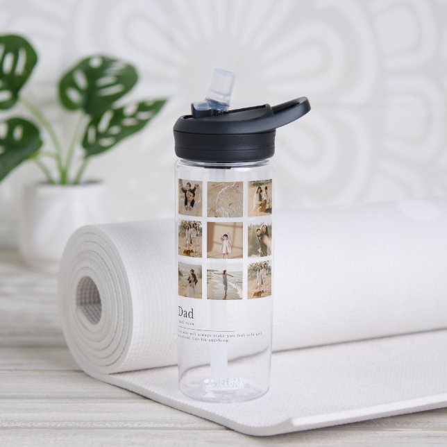 #DadIdealNounWaterBottle Water Bottle (Yoga (Rotated))