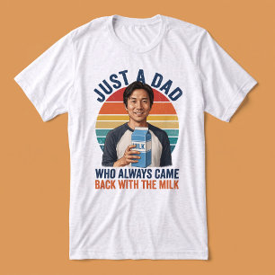 Dadmoo Funny Just a Dad Retro Photo Tri-Blend Shirt