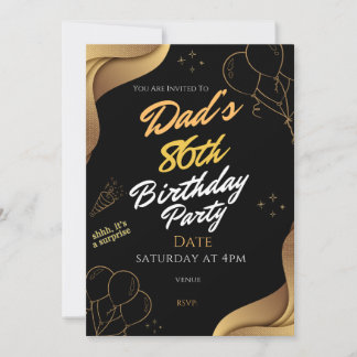 Dad's 86th Birthday Party Invitation Surprise