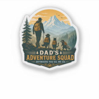 Dad's Adventure Squad Retro Mountain Hiking Gift