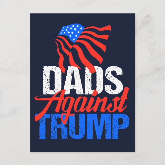 Dads Against Trump 2024 Election Blue Postcard (Front)
