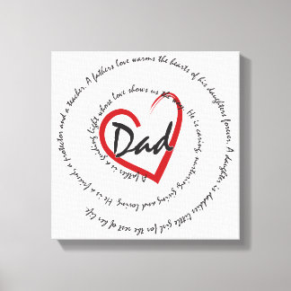 Dads and Fathers Canvas Print