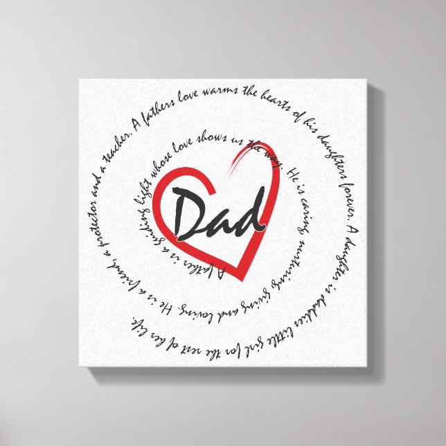 Dads and Fathers Canvas Print (Front)