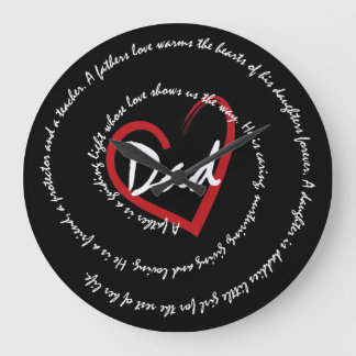 Dads and Fathers Large Clock