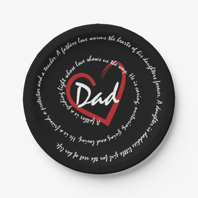 Dads and Fathers Paper Plate (Front)