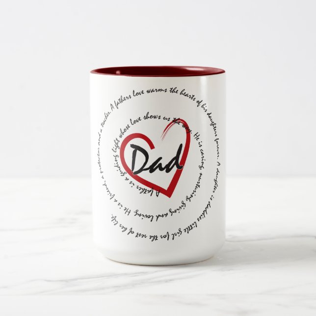 Dads and Fathers Two-Tone Coffee Mug (Center)