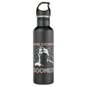 Dads Army We're Doomed Christmas Knit Pattern 710 Ml Water Bottle